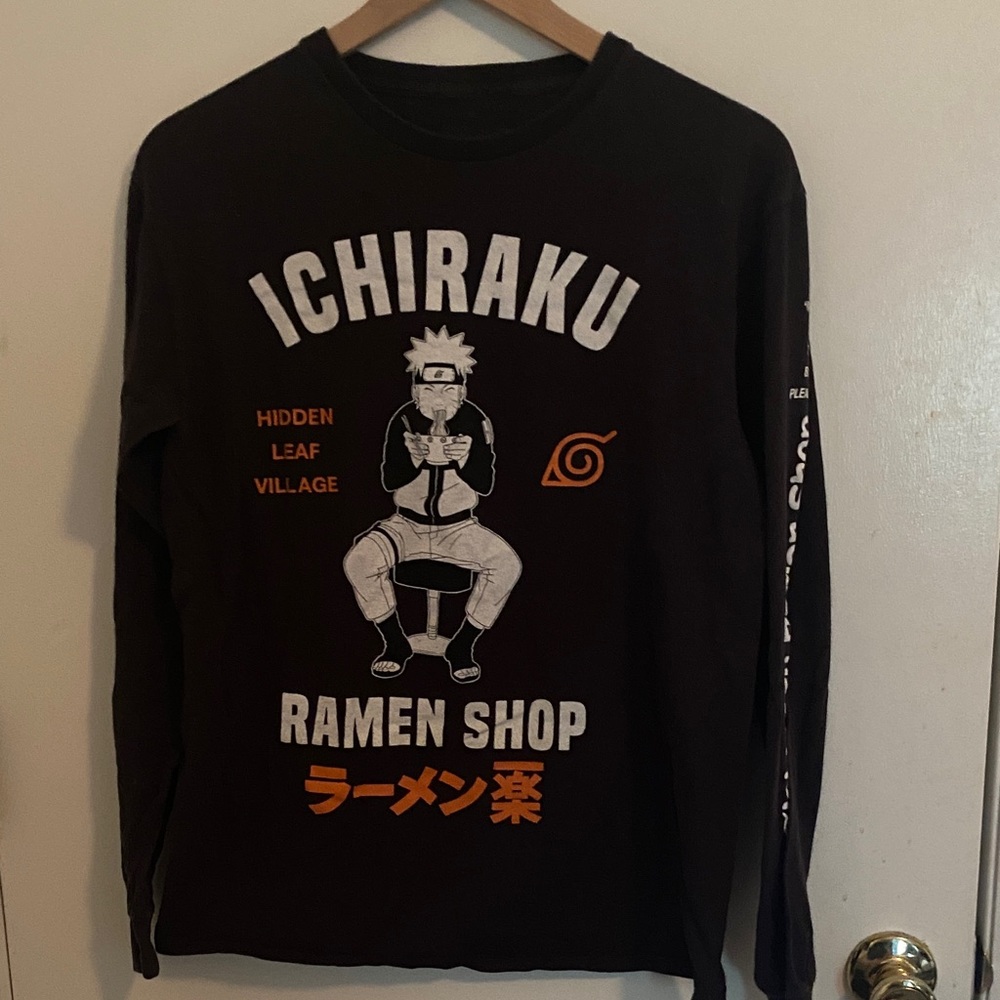 Ichiraku Ramen Shop Black Long Sleeve Tee
